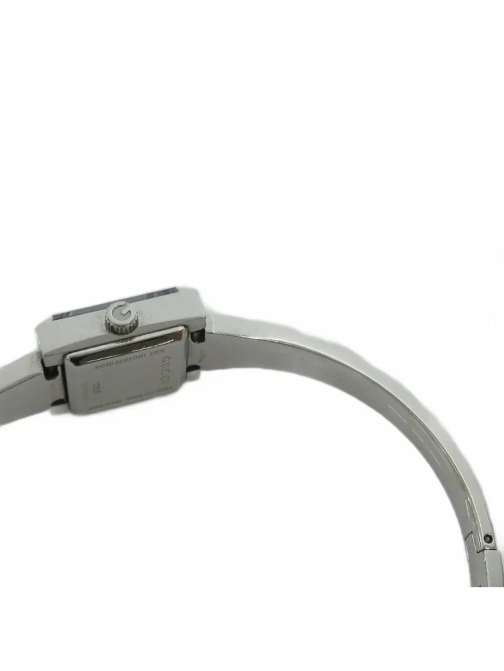 Gucci Frame Watch Square Quartz 128.5 Dial GG Pattern Silver Color MG